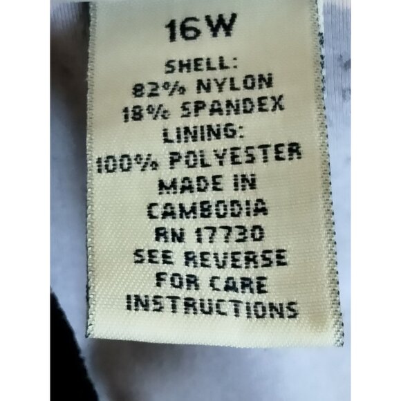 Cherokee Adjustable Halter Tankini Swim Top 16W Black White Red Floral Print - Picture 6 of 6